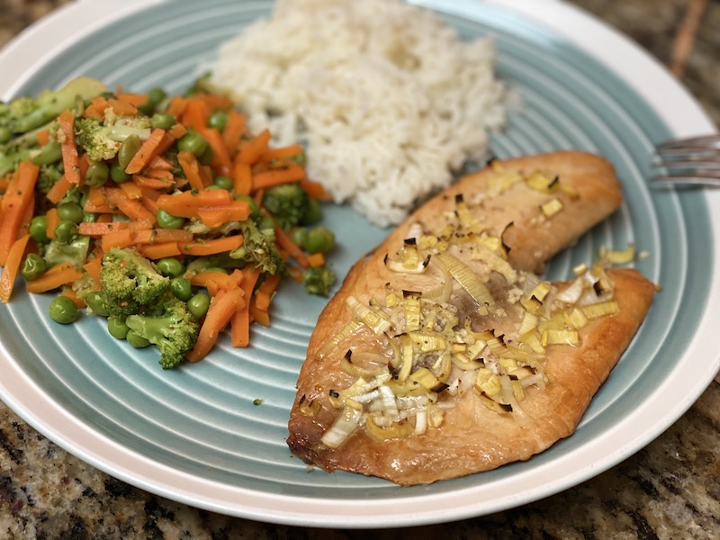 tilapia with leeks